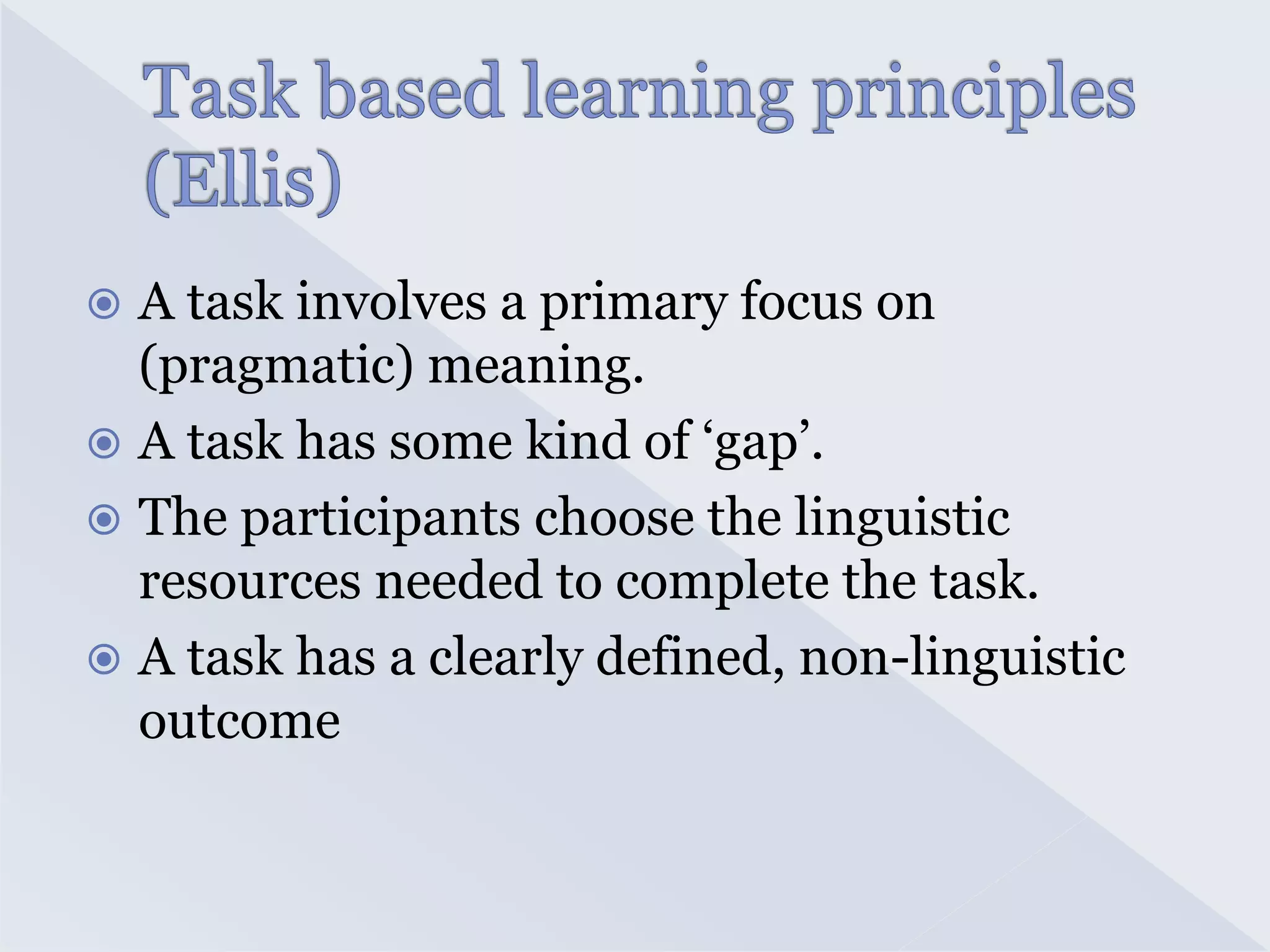 Task based concepts to develop speaking skills | PPTX