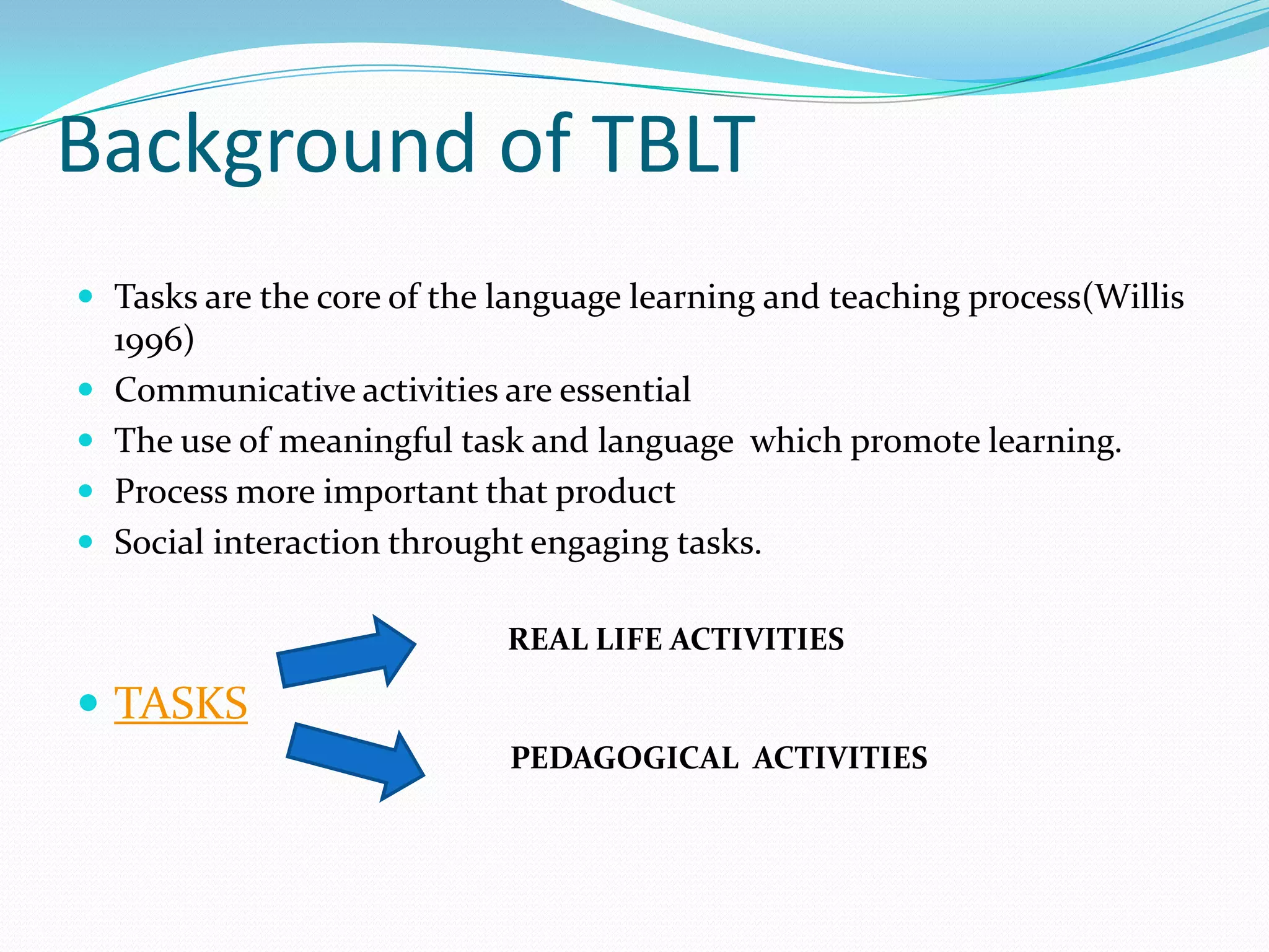 Task based language learning | PPTX | Homework and Study | Education