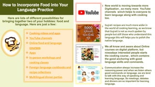 Task based learning through cooking : as a language learning tool | PPTX
