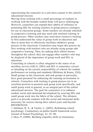 Task Groups in the School Setting Promoting Childrens Social and.docx