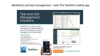 Workforce and task management – with The TaskitPro mobile app
 