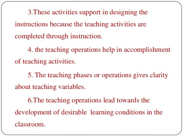 Task of teaching