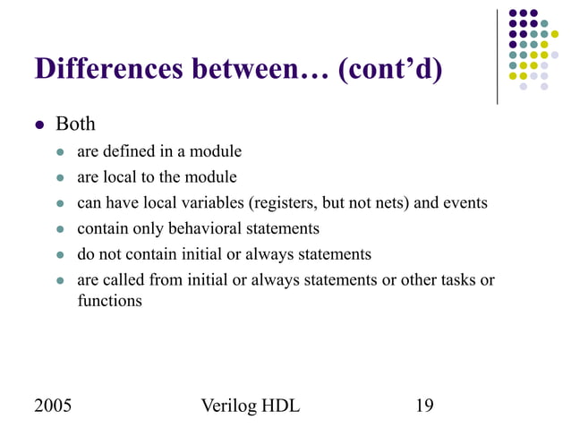 Verilog Tasks and functions | PPT | Programming Languages | Computing