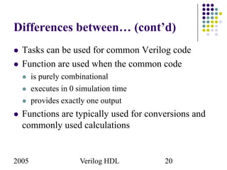 Verilog Tasks and functions | PPT