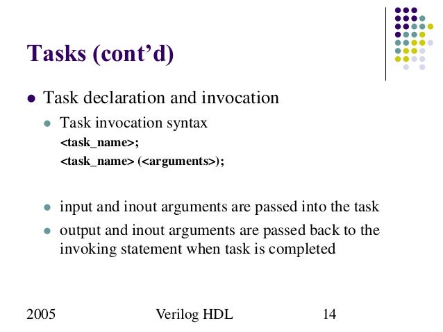 verilog task output