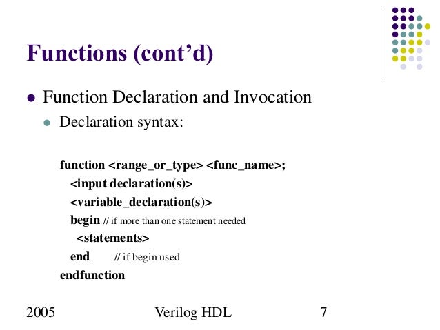 Verilog Tasks and functions