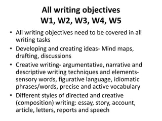CIE O-Level English 1123- Recommended Tasks | PPTX