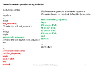 Verilog Tasks Functions