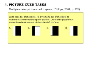 Picture Cued Task Example Assessing 4 major skills | PPTX