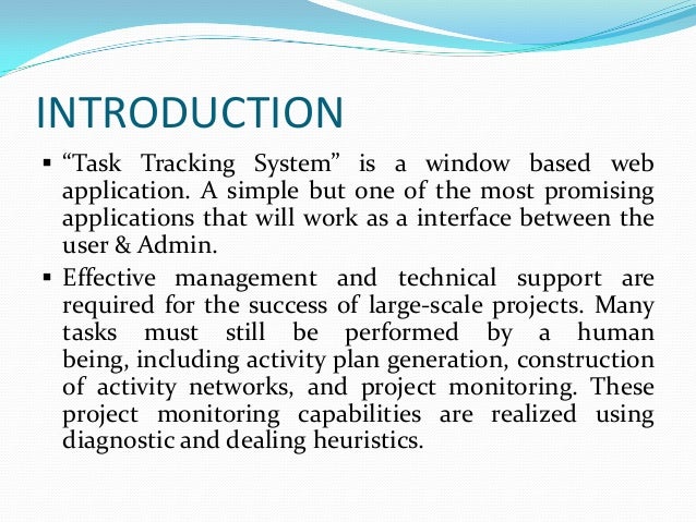 task tracking system tracking tasks