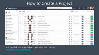 How to Create a Project
You can click on the link below to watch the video tutorial:
http://youtu.be/ZJEeDdBhAjQ
 