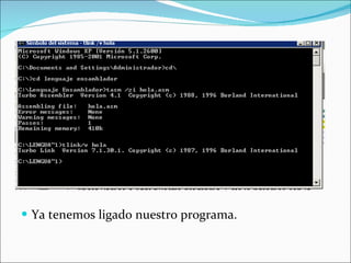 Ya tenemos ligado nuestro programa.  