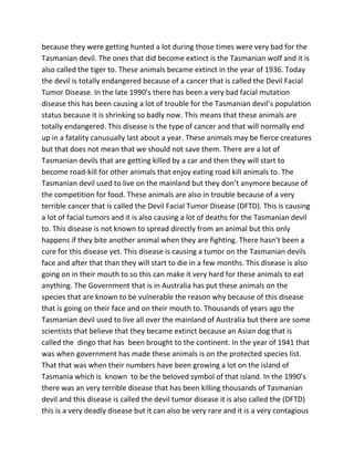 Tasmanian devil book for ms.wagner | PDF