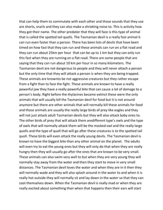Tasmanian devil book for ms.wagner | PDF