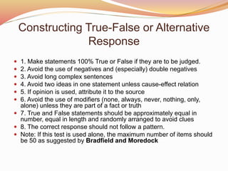 Test Assembling (writing and constructing) | PPTX