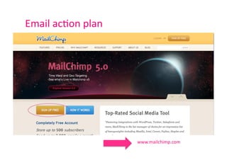 Email	
  ac1on	
  plan	
  




                             www.mailchimp.com	
  
 