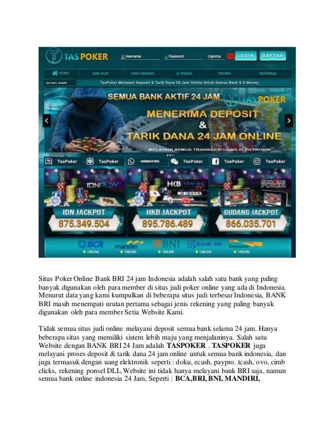 Poker online bank danamon