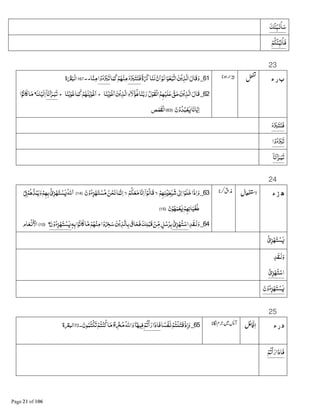 ‫&ﺌﻚ‬‫ﺒ‬‫ـ‬‫ﻧ‬‫ﺎ‬‫ﺳ‬
ْ‫ﻢ‬‫&ﺌﻜ‬‫ﺒ‬‫ﻧ‬‫ﻓﺎ‬
23
‫ء‬‫ر‬‫ب‬61_ً‫ة‬_‫ﺎ‬‫ﻟﻨ‬‫ن‬‫ﺍ‬ْ‫ﻟﻮ‬‫ﺍ‬ْ‫ﻮ‬‫ﻌ‬‫ﺒ‬‫ﺍﺗ‬‫ﻦ‬ْ‫ﻳ‬‫ﺬ‬‫ﺍﻟ‬‫ﻗﺎل‬‫و‬jk‫ﺘ‬‫ﻓﻨ‬‫ء‬‫ﺎ‬‫ﻤ‬‫ﻛ‬ْ‫ﻢ‬Aْ‫ﻨ‬‫ﻣ‬‫ﺍ‬ْ‫و‬‫ء‬jk‫ﺗ‬‫ﺎ‬‫ﻨ‬‫ﻣ‬..167‫ة‬x‫ْﺒ‬‫ﻟ‬‫ﺍ‬
62_‫ﺎ‬‫ﻨ‬ْ‫ﻳ‬‫ْﻮ‬‫ﻏ‬‫ﺍ‬‫ﻦ‬ْ‫ﻳ‬‫ﺬ‬‫ﺍﻟ‬‫ۤء‬‫ﻻ‬‫ﺆ‬KD‫ﺎ‬‫ﻨ‬‫ﺑ‬‫ر‬‫ل‬ْ‫ﻮ‬‫ْﻘ‬‫ﻟ‬‫ﺍ‬‫ﻢ‬Aْ‫ﻠﻴ‬‫ﻋ‬‫ﻖ‬‫ﺣ‬‫ﻦ‬ْ‫ﻳ‬‫ﺬ‬‫ﺍﻟ‬‫ﻗﺎل‬‫ج‬‫ﺎ‬‫ﻨ‬ْ‫ﻳ‬‫ﻏﻮ‬‫ﺎ‬‫ﻤ‬‫ﻛ‬ْ‫ﻢ‬Aٰ‫ﻨ‬ْ‫ﻳ‬‫ْﻮ‬‫ﻏ‬‫ﺍ‬‫ج‬ۤ‫ﺎ‬‫ْﻧ‬‫ﺍ‬‫ـﺮ‬‫ﺒ‬‫ﺗ‬‫ﻚ‬ْ‫ﻟﻴ‬‫ﺍ‬‫ﺍ‬•‫ﺎﻧﻮ‬ ‫ﺎ‬‫ﻣ‬
‫ن‬ْ‫و‬‫ﺪ‬‫ﺒ‬ْ‫ﻌ‬L‫ﺎ‬‫ﺎﻧ‬‫ﻳ‬‫ﺍ‬﴿63﴾‫ﺺ‬‫ﺼ‬‫ْﻘ‬‫ﻟ‬‫ﺍ‬
jk‫ﺘ‬‫ﻓﻨ‬‫ء‬
‫ﺍ‬ْ‫و‬‫ء‬jk‫ﺗ‬
ۤ‫ﺎ‬‫ْﻧ‬‫ﺍ‬‫ـﺮ‬‫ﺒ‬‫ﺗ‬
24
‫ء‬‫ز‬ ‫ھ‬63_‫ذﺍ‬‫ﺍ‬‫و‬‫ﺍ‬ْ‫ﻠﻮ‬‫ﺧ‬8ٰ e‫ﺍ‬ْ‫ﻢ‬A‫ﻨ‬ْŒ‫ﻄ‬ٰ‫ﻴ‬‫ﺷ‬‫ﻻ‬ۤ‫ﺍ‬ْ‫ﻮ‬‫ﻗﺎﻟ‬‫ﺎ‬‫ﻧ‬‫ﺍ‬ْ‫ﻢ‬‫ﻜ‬‫ﻌ‬‫ﻣ‬‫ﻻ‬‫ﺎ‬‫ﻤ‬‫ﻧ‬‫ﺍ‬‫ﻦ‬ْ‫ﺤ‬‫ﻧ‬‫ن‬ْ‫و‬‫ء‬‫ﺰ‬ْA‫ﺘ‬ ْ‫ﺴ‬‫ﻣ‬﴿14﴾‫ﷲ‬‫ﺍ‬‫ئ‬‫ﺰ‬ْA‫ﺘ‬ ْ‫ﺴ‬Lْ‫ﻢ‬A‫ﺑ‬ْ‫ﻢ‬DB‫ﺪ‬‫ﻤ‬‫ﻳ‬‫و‬ْ8{
ْ‫ﻢ‬A‫ﺎﻧ‬‫ﻴ‬ْ‫ﻐ‬‫ﻃ‬‫ن‬ْ‫ﻮ‬A‫ﻤ‬ْ‫ﻌ‬L﴿15﴾
64_‫ﺪ‬‫ﻟـﻘ‬‫و‬‫ئ‬‫ﺰ‬ْA‫ﺘ‬ْ‫ﺍﺳ‬ٖG‫ﺑ‬‫ﺍ‬ْ‫ﺎﻧﻮ‬ ‫ﺎ‬‫ﻣ‬ْ‫ﻢ‬Aْ‫ﻨ‬‫ﻣ‬‫ﺍ‬ْ‫و‬g‫ﺳ‬‫ﻦ‬ْ‫ﻳ‬‫ﺬ‬‫ﺎﻟ‬‫ﺑ‬‫ﺎق‬‫ﻓﺤ‬‫ﻚ‬‫ﻠ‬ْ‫ﻗﺒ‬ ْ‫ﻦ‬&‫ﻣ‬ ٍ‫ﻞ‬‫ﺳ‬‫ﺮ‬‫ﺑ‬‫ن‬ْ‫و‬‫ء‬‫ﺰ‬ْA‫ﺘ‬ ْ‫ﺴ‬L﴿10﴾‫ﺎم‬‫ﻌ‬ْ§ ْ‫ﺍﻷ‬
‫ئ‬‫ﺰ‬ْA‫ﺘ‬ ْ‫ﺴ‬L
‫ﺪ‬‫ﻟـﻘ‬‫و‬
‫ئ‬‫ﺰ‬ْA‫ﺘ‬ْ‫ﺍﺳ‬
‫ن‬ْ‫و‬‫ء‬‫ﺰ‬ْA‫ﺘ‬ ْ‫ﺴ‬L
25
‫ء‬‫ر‬‫د‬65_ْ‫ذ‬‫ﺇ‬‫و‬ْ‫ْﺘﻢ‬‫ﻠ‬‫ﻗﺘ‬‫ﺎ‬ ً‫ْﺴ‬‫ﻔ‬§ْ‫ﻢ‬‫ﺗ‬ْ‫ﺃ‬‫ﺍر‬‫ﻓﺎد‬‫ﺎ‬A‫ﻓﻴ‬ۖ‫ﺍﷲ‬‫و‬ٌ‫ج‬ ْg‫ﻣ‬‫ﺎ‬‫ﻣ‬ْ‫ﺘﻢ‬ْ‫ﻨ‬‫ﻛ‬‫ﻮن‬‫ﺘﻤ‬ْ‫ﻜ‬‫ﺗ‬-72x‫ﺍﻟﺒ‬‫ة‬
ْ‫ﻢ‬‫ﺗ‬ْ‫ﺃ‬‫ﺍر‬‫ﻓﺎد‬
 