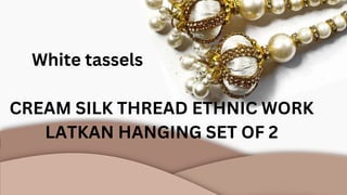 Designer Handmade Golden Ethnic Latkan Tassel Set of 2 for Traditional Wear & Décor | Craft Shop India