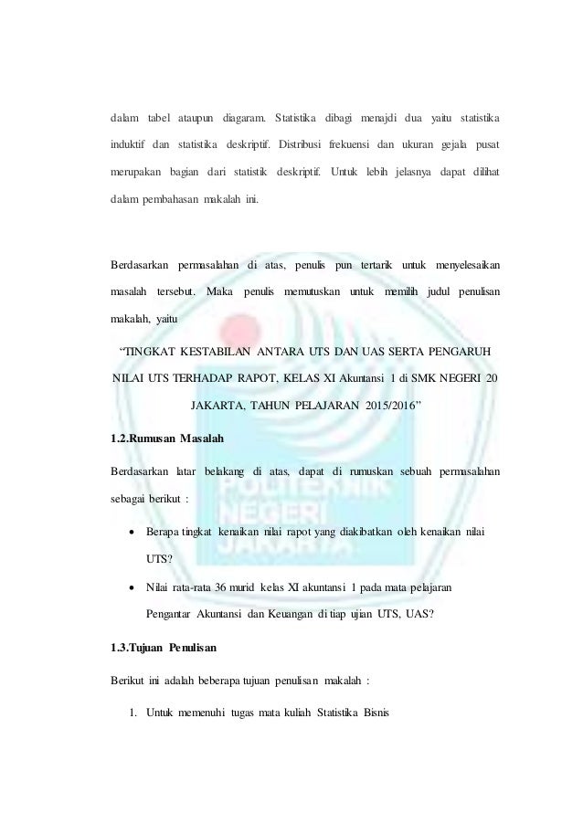 TINGKAT KESTABILAN ANTARA UTS DAN UAS SERTA PENGARUH NILAI TINGKAT KESTABILAN ANTARA UTS DAN UAS SERTA PENGARUH NILAI