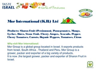 Mor Israeli Taste Israel - Fruit Logistica 2014 | PPT