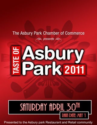Presented to the Asbury park Restaurant and Retail community
 