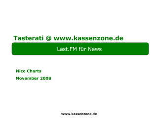 Last.FM für News  Nice Charts November 2008 www.kassenzone.de Tasterati @ www.kassenzone.de 