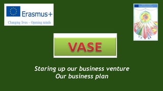 Staring up our business venture
Our business plan
 