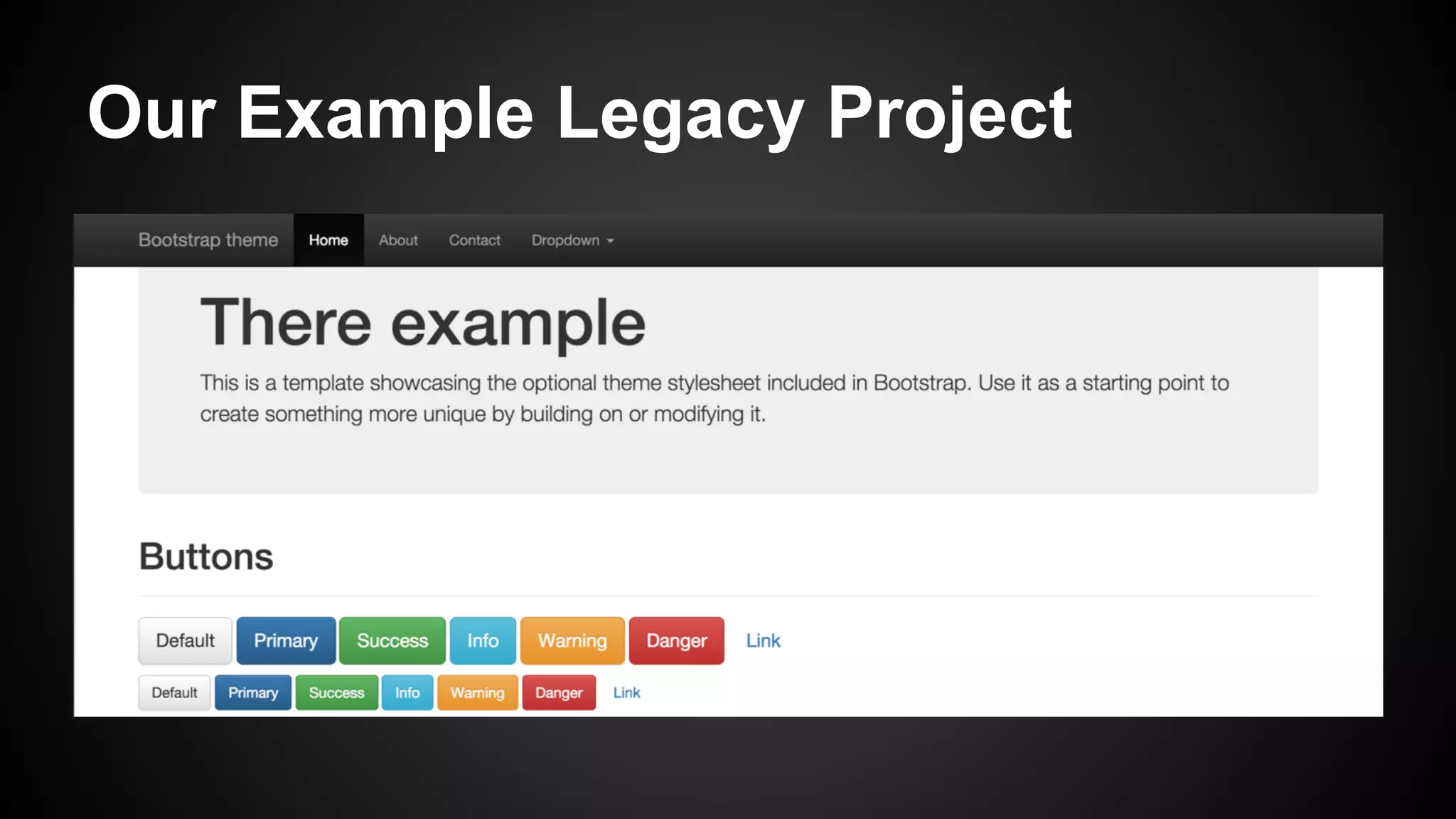 Our Example Legacy Project
 