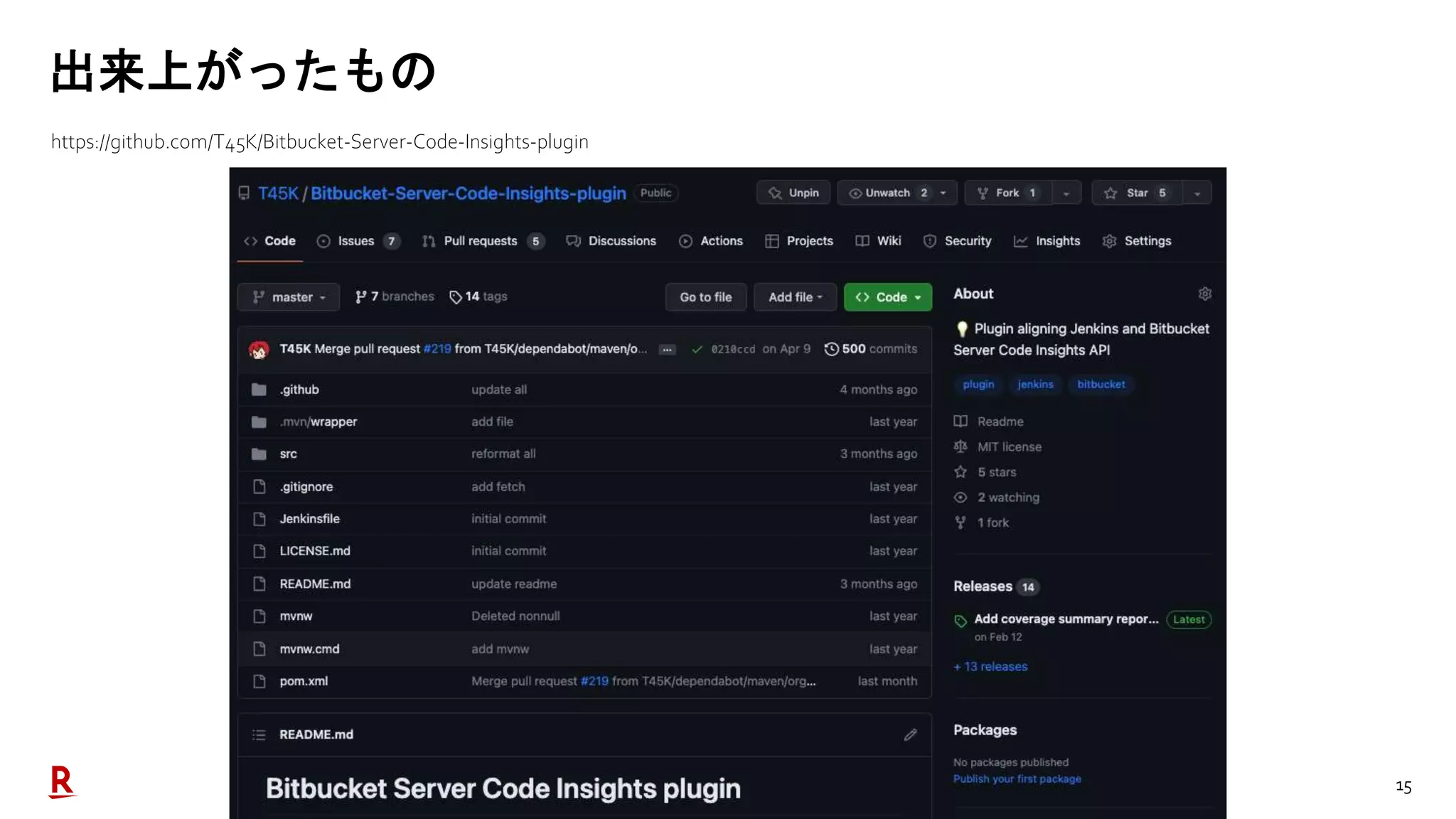 15
出来上がったもの
https://github.com/T45K/Bitbucket-Server-Code-Insights-plugin
 