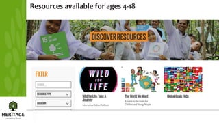 Resources available for ages 4-18
 