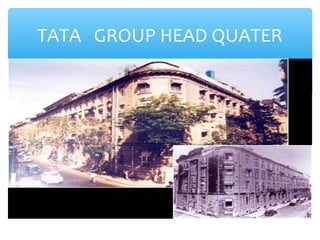 TATA GROUP SUBSIDERYS 
• Tata Steel 
• Tata Motors 
• Tata Consultancy Services 
• Tata Tea 
• Titan Industries 
• Tata Po...