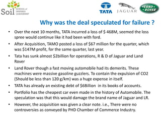 Cost SynergiesTATA Technologies:-Provides services like supplier programs , Consulting services and global sourcing.TCS:-Provides services like engineering design & manufacturing solutions.