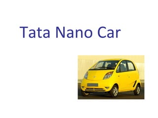 Tata Nano Car 