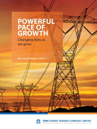 POWERFUL
PACE OF
GROWTH
Changing lives as
we grow.
8th Annual Report 2010-11
 