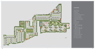 1. Main Entrance
2. Mondrian Park
3. Clubhouse
4. Swimming Pool
5. Tennis Court/ Basketball Court
6. Children’s Play Area
7. Community Shopping
8. Proposed Primary School
9. Proposed Nursary School
10. EWS
VA: Villa (Small)
VB: Villa (Large)
T1 : 38 Floors
Apts. 1, 4: 4 BHK Large
Apts. 2, 3: 4 BHK Small
T2 : 40 Floors
Apts. 1, 4: 4 BHK Large
Apts. 2, 3: 4 BHK Small
T3 : 22 Floors, 3 BHK
T4 : 26 Floors, 3 BHK
T5 : 30 Floors, 3 BHK
T6 : 34 Floors, 3 BHK
T7 : 38 Floors, 4 BHK Large
EA 1 - EA 5: G + 9 Floors
EA 6 - EA 9: G +11 Floors
EF 1 - EF 25: G +3 Floors
LEGEND:
56 57
Revenue Road
RevenueRoad
RevenueRoad
OUTSIDEPROPERTY
6
5 5
5
5
5
6
5
1
9
3
4
6
6
10
10
6
7
7
8
2
 