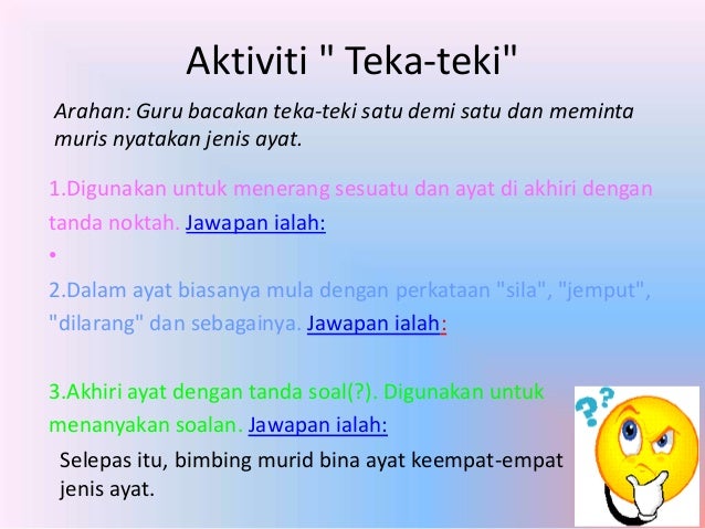 Soalan Teka Teki N Jawapan - Contoh Sri