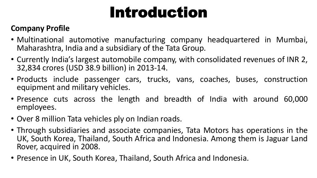 BRAND AUDIT ON TATA MOTORS