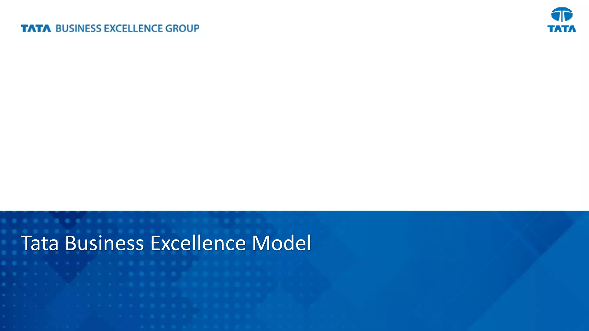 1
Tata Business Excellence Model