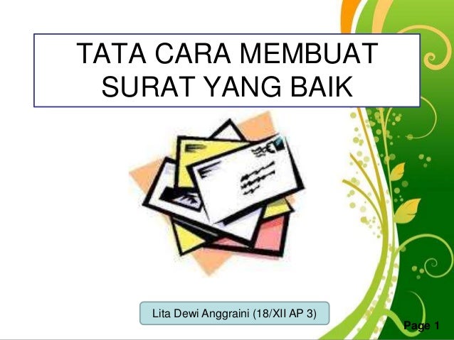 Cara Buat Surat Apply Cuti
