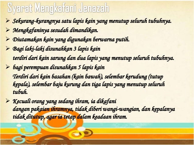 Tata Cara Mengkafani Jenazah