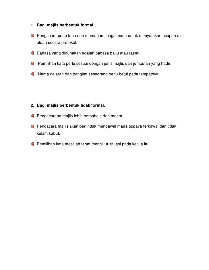 Tatacara pengacaraan majlis