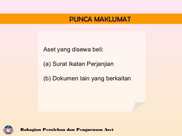 Tatacara pengurusan aset alih kerajaan Tatacara pengurusan aset alih kerajaan
