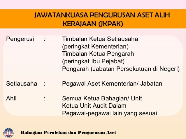 Tatacara Pengurusan Aset Alih Kerajaan