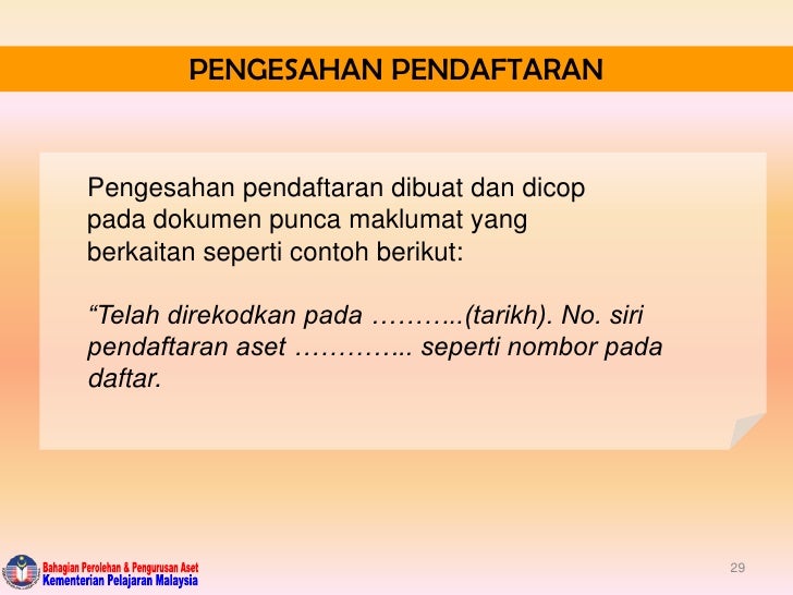 Tatacara pengurusan aset alih sbt