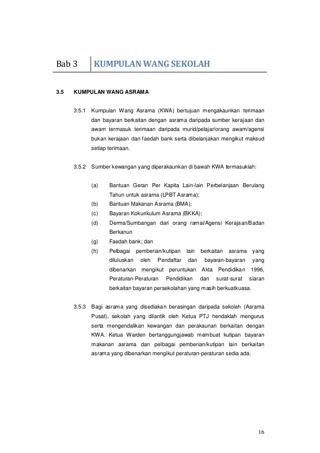 Tatacara pengurusan kws jpnpk