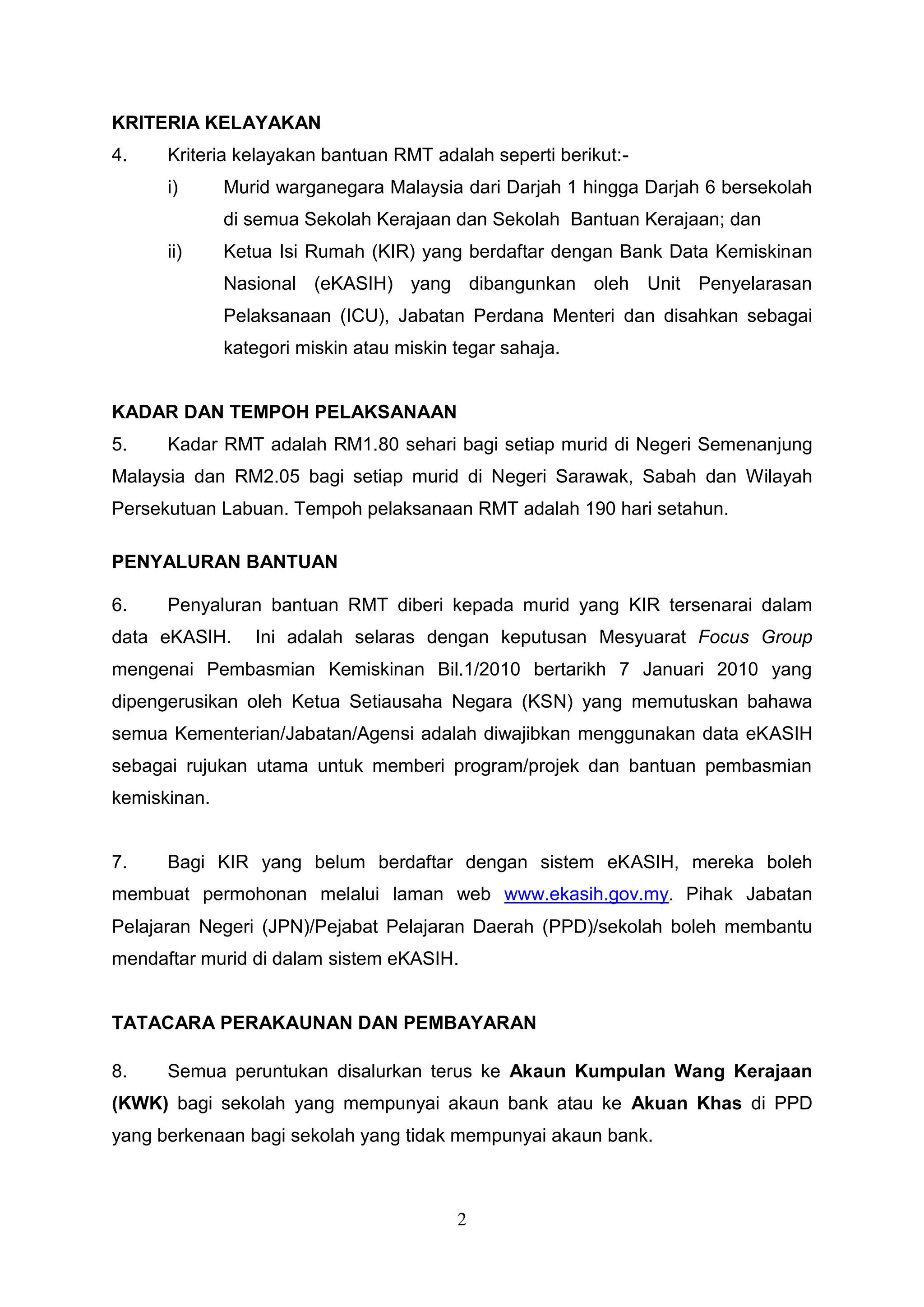 Tatacara pengurusan rmt | PDF