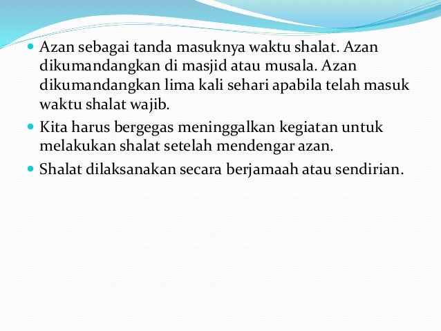 Tata cara shalat Tata Cara Melakukan Shalat Lima