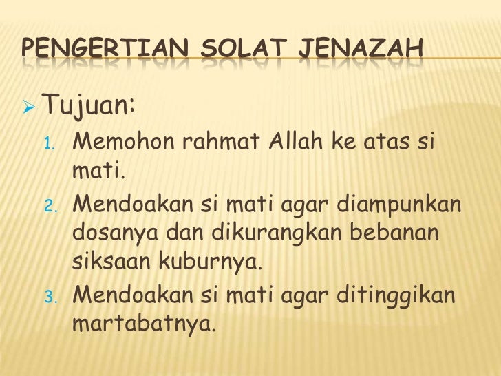 Tatacara Solat Jenazah