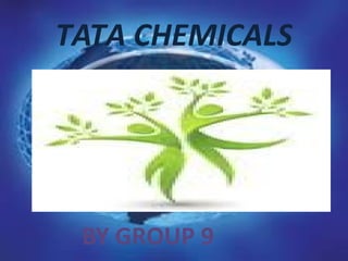 TATA CHEMICALS

BY GROUP 9

 